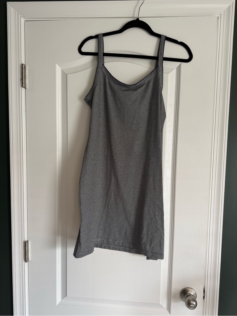 DONNI. The Jersey Stripe Spaghetti Tank Dress